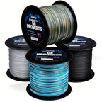 8-Strand Braided Fishing Line 1094 Yards – Zero Stretch, Abrasion Resistant Superline | 10LB–100LB | Gray, Green, Blue Camo, Green Camo