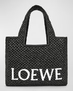LOEWE x Paula¡¯s Ibiza Font Tote Small Bag in Raffia