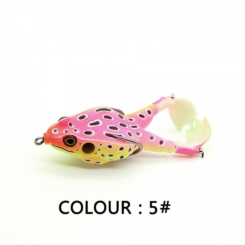Topwater Fishing Lure Double Propeller Frog Soft