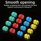 Fishing Sinkers 100pcs Rubber Coated Split Shot - 5 Sizes 1B-5B Detachable Round Mouth Lead Weights, Mixed Colors, Freshwater Saltwater Fishing Tackle