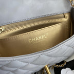 Chanel Pearl Crush Mini Flap Bag Gray