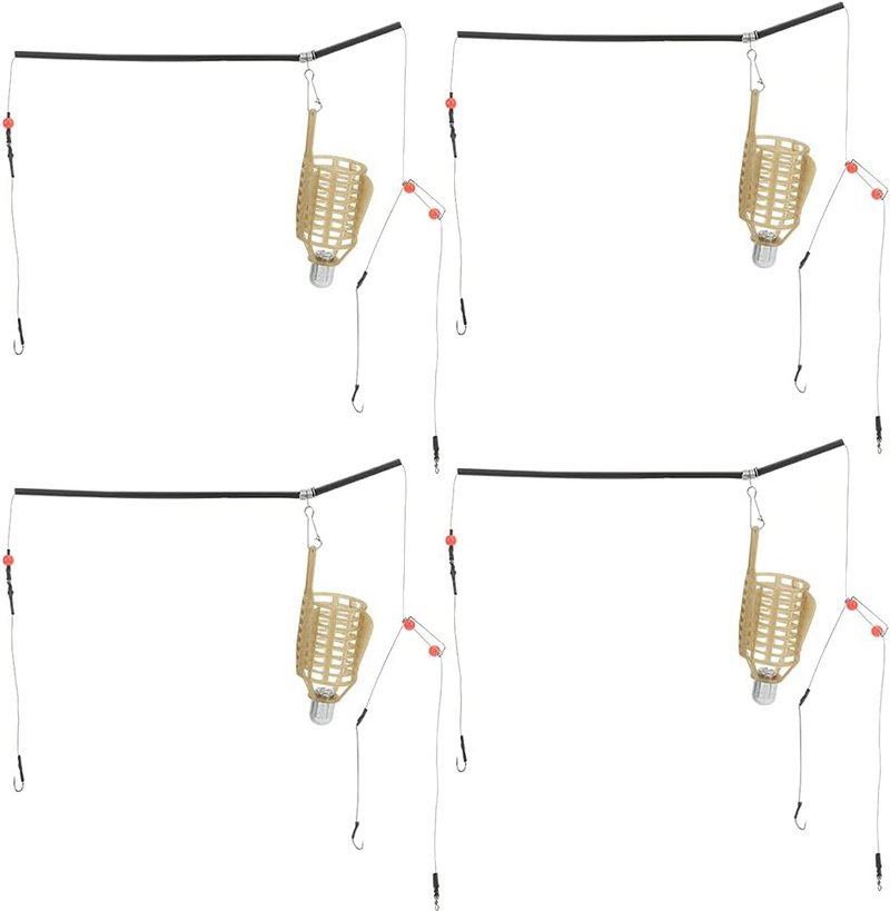 Fishing Lure Cage Bait Trap - Lightweight 4-Piece Feeder for Carp Fishing Tackle | 30g