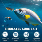 hoehew Robotic Fishing Lure, 3D Swimming Bait for Freshwater & Saltwater, Fishing Gear Attracts Fishing Lures Walleye Trout Bass for Beginners, Amateurs and Professionals (5PCA)