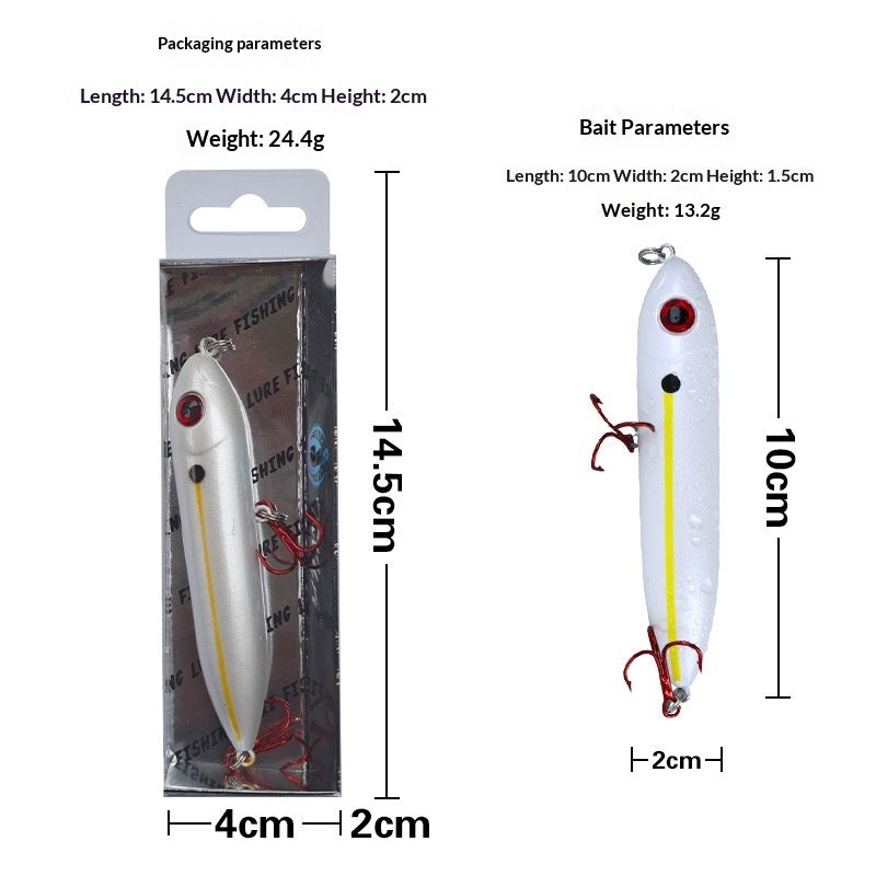 Lifelike Floating Pencil Fishing Lure With Fish Eyes