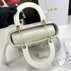 Dior Lady Medium White Bag 24cm