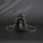 Chanel Classic Flap Bag – Black Quilted Caviar Leather with Gold-Tone Hardware