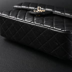 Chanel Classic Flap Bag – Black Quilted Caviar Leather with Gold-Tone Hardware