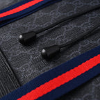 Gucci GG Supreme Monogram Backpack with Web Stripe