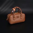 Miu Miu Leather Top Handle Satchel – Caramel Brown