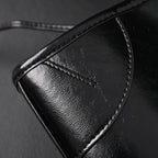 Prada Cleo Black Patent Leather Shoulder Bag with Gold Hardware