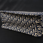 Christian Dior Large Book Tote – Blue Oblique Embroidery