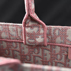 Christian Dior Large Book Tote – Pink Oblique Embroidery