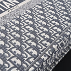 Christian Dior Large Book Tote – Grey Oblique Embroidery