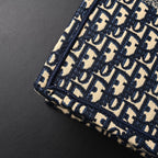 Christian Dior Large Book Tote – Blue Oblique Embroidery