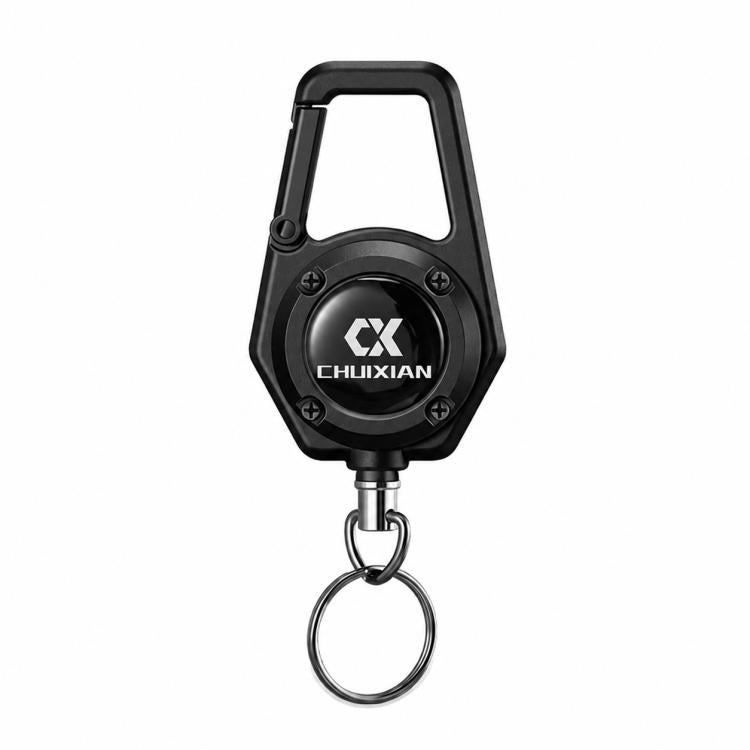 Retractable Reel Carabiner 80cm Steel Wire Anti-Lost Holder for Fishing Scissors Fish Gripper Outdoor Tools