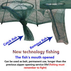 6 Holes Automatic Foldable Fishing Net Nylon Shrimp Crab Minnow Trap Fish Cast Net Fishing Tackle, 6 Holes