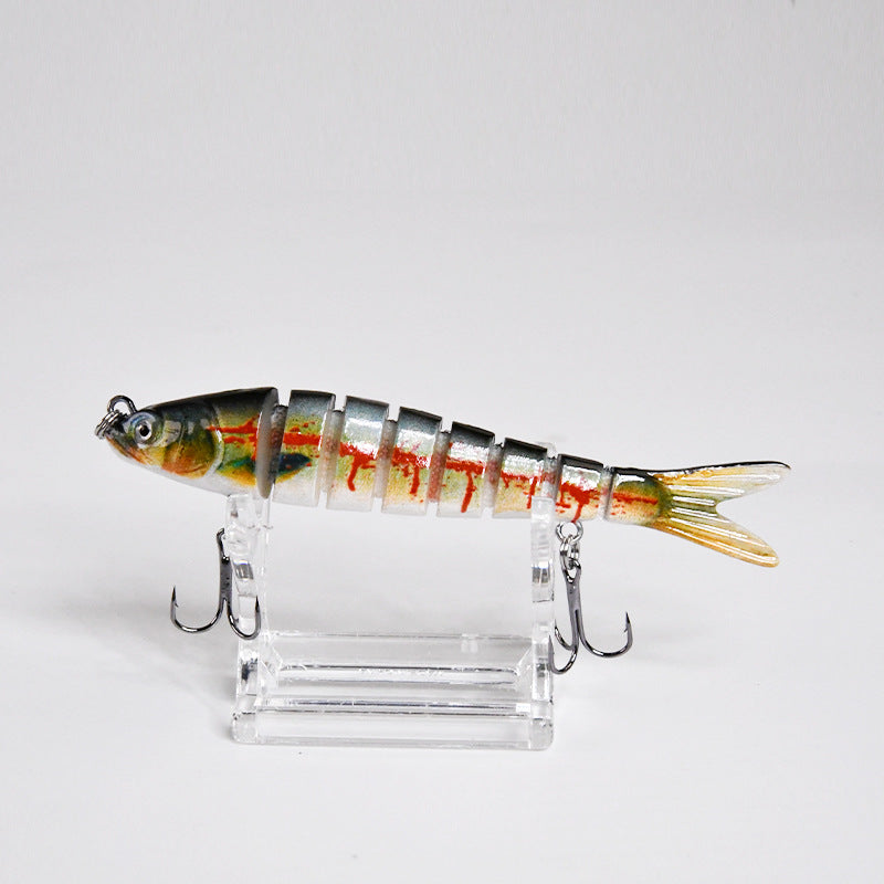 8‑Segment Soft Eel Style Swimbait Lure Set, Slow Sinking Multi Jointed Hard Bait, 10cm 11g Long Cast Realistic Lure Kit for Freshwater Saltwater Bass Pike