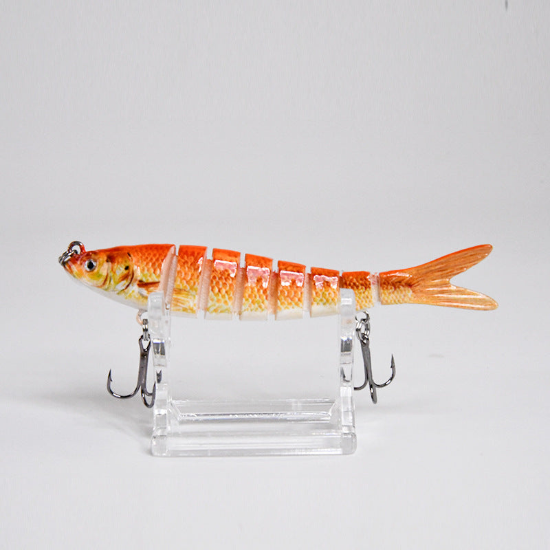 8‑Segment Soft Eel Style Swimbait Lure Set, Slow Sinking Multi Jointed Hard Bait, 10cm 11g Long Cast Realistic Lure Kit for Freshwater Saltwater Bass Pike