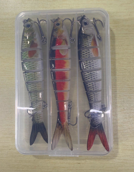 Classic Multi‑Joint Hard Fishing Lure, 27g Bionic Segmented Swimbait, Plastic Artificial Hard Bait Fishing Tackle Set