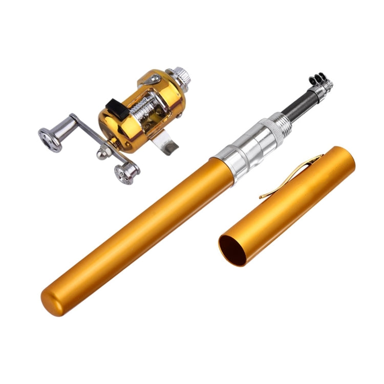 Pen Style Fishing Rod, Flywheel Silver, Flywheel Gold, Circle Pulley Gold