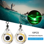 Fishing Lure Light Mini Eye Shape Underwater Night Battery Powered