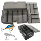Double Layer Fishing Box Waterproof Plastic Lure Adjustable Dividers