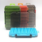 Double-Sided Fishing Tackle Box – 14 Compartments, 5 Colors