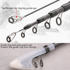 Carbon Telescopic Luya Rod Short Section Fishing Throwing Rod, 1.8m, 2.1m, 2.4m, 2.7m, 3.0m, 3.3m, 3.6m