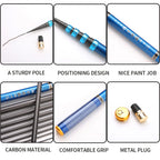 Carbon Short Section Fishing Rod Short Section Positioning Handle Rod, 3.6m, 4.5m, 5.4m, 6.3m