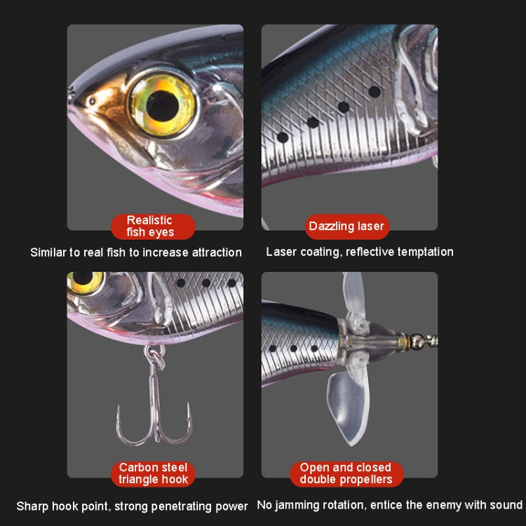 Double Paddle Tractor Surface Tether Roadrunner Fake Lure Long-distance Casting Lure, DF065 9g, DF080 16g