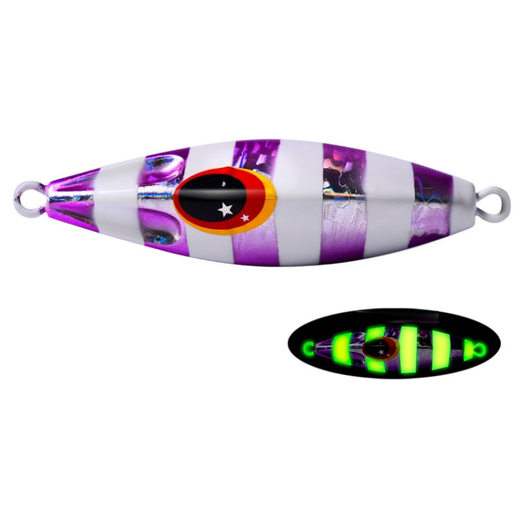 PROBEROS LF124 Deep Sea Iron Plate Lead Fish Fishing Lure Slow Sinking Rocking Luminous Boat Fishing Bait, 30g, 40g, 60g, 80g, 100g, 120g