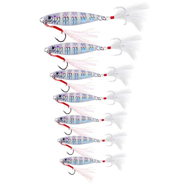HENGJIA LB149 Slow Cranking Luminous Iron Plate Lead Fishing Bait Lua Naked Fake Bait, 10g, 15g, 20g, 25g, 30g, 40g, 60g