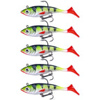 5pcs /Pack HENGJIA SO071 T-Tail Lead Fishing Lure Lua Fishing Soft Bait, 8.5cm 10.6g