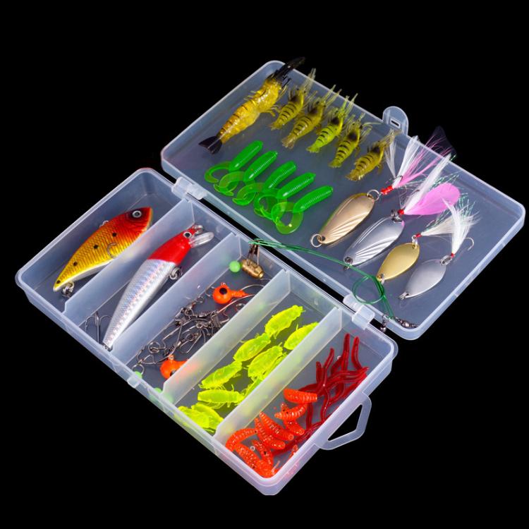 Outdoor Fishing Gear Bionic Bait Luya Sequin Bait Set, 25-in-1, 35-in-1, 46-in-1, 51-in-1, 73-in-1, 91-in-1, 102-in-1, 120-in-1