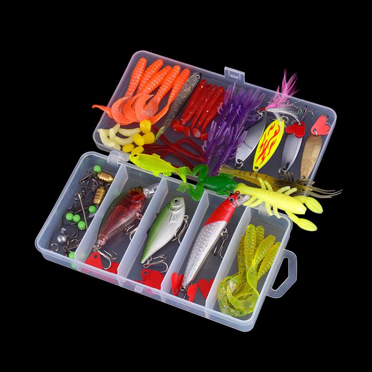 Outdoor Fishing Gear Bionic Bait Luya Sequin Bait Set, 25-in-1, 35-in-1, 46-in-1, 51-in-1, 73-in-1, 91-in-1, 102-in-1, 120-in-1