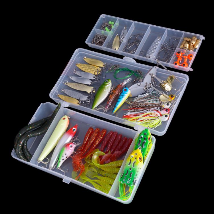 Outdoor Fishing Gear Bionic Bait Luya Sequin Bait Set, 25-in-1, 35-in-1, 46-in-1, 51-in-1, 73-in-1, 91-in-1, 102-in-1, 120-in-1