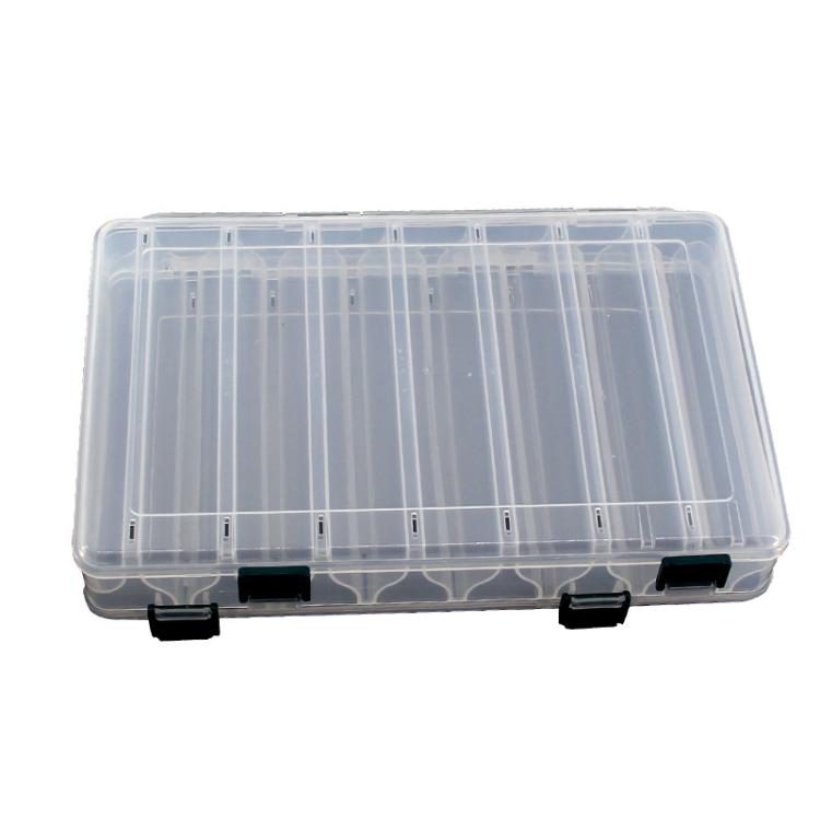 Large Capacity Double Layer Lure Storage Box Fish Hook String Hook Tool Box, 10-grids, 14-grids