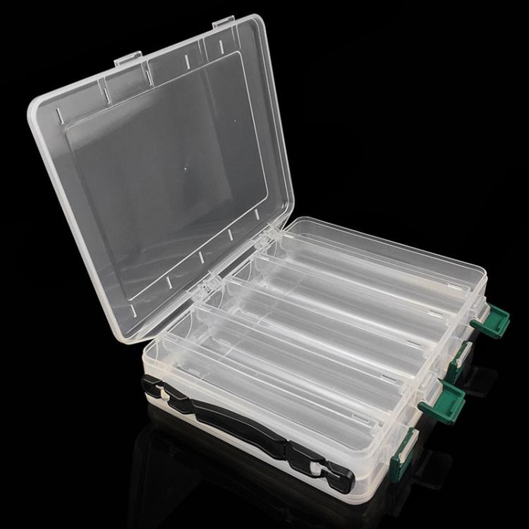 Large Capacity Double Layer Lure Storage Box Fish Hook String Hook Tool Box, 10-grids, 14-grids