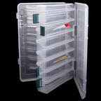Large Capacity Double Layer Lure Storage Box Fish Hook String Hook Tool Box, 10-grids, 14-grids