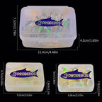 PROBEROS 10pcs /Box Dressed Treble Hooks with Feathers and Flash Ultra-Sharp High Carbon Steel Replacement Hooks, No.4, No. 2, No. 1, No. 1/0, No. 2/0, No. 3/0, No. 4/0, No. 5/0