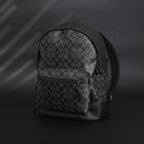 Coach West Backpack – Signature Canvas in Black/Grey