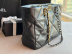 Chanel 19 Shopping Bag 41 Black Lambskin 24 x 41 x 10 cm