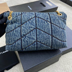 YSL Puffer Denim Bag - 29¡Á17¡Á11cm