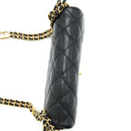 Chanel 23c Mini Flap Bag Chain Grained Calfskin Black
