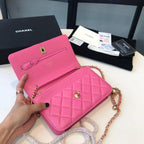 Chanel wallet on chain Pink